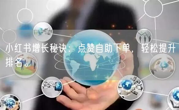 小红书增长秘诀：点赞自助下单，轻松提升排名。