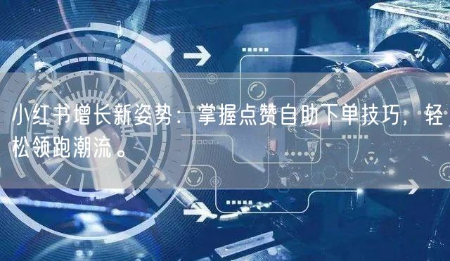 小红书增长新姿势：掌握点赞自助下单技巧，轻松领跑潮流。