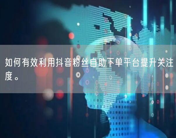 如何有效利用抖音粉丝自助下单平台提升关注度。