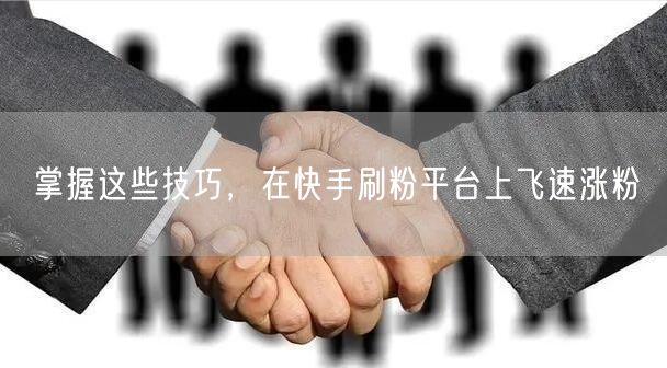 掌握这些技巧，在快手刷粉平台上飞速涨粉