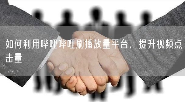 如何利用哔哩哔哩刷播放量平台，提升视频点击量