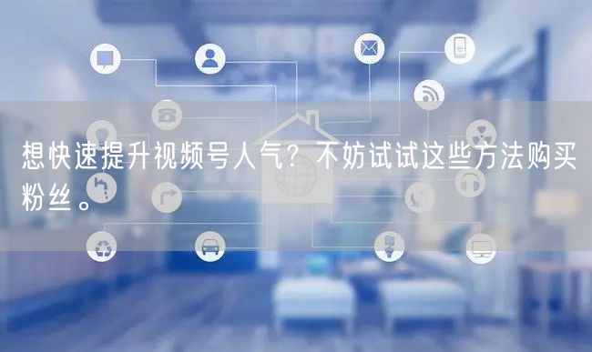 想快速提升视频号人气？不妨试试这些方法购买粉丝。