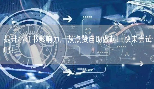 提升小红书影响力，从点赞自助做起！快来尝试吧！