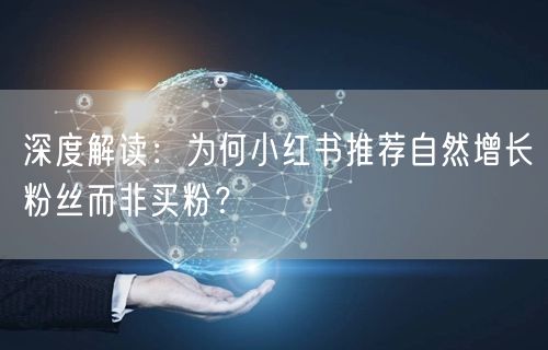 深度解读：为何小红书推荐自然增长粉丝而非买粉？